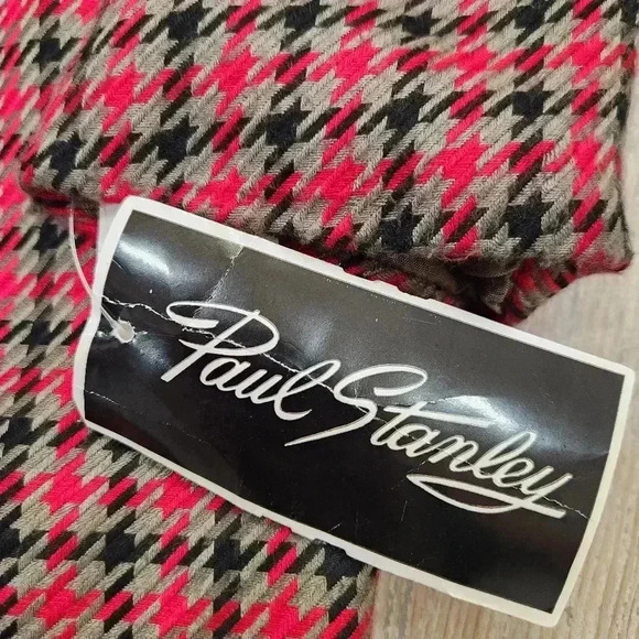 Vintage Paul Stanley Red Black Plaid Blazer • Power Suit Jacket • Women's 4 - Picture 11 of 13